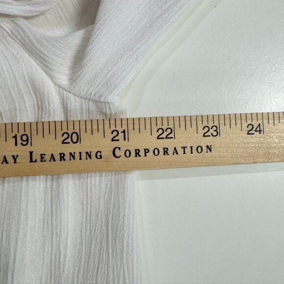 Lovers + Friends Womens White Floral Embroidered Off Shoulder Blouse Top Size L - Picture 9 of 10